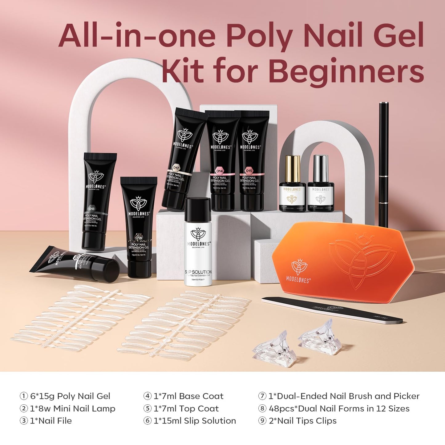 Poly Gel Nail Kit 6 Colors