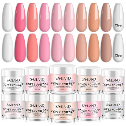 Saviland Acrylic Powder Set 10G (10 Colors)