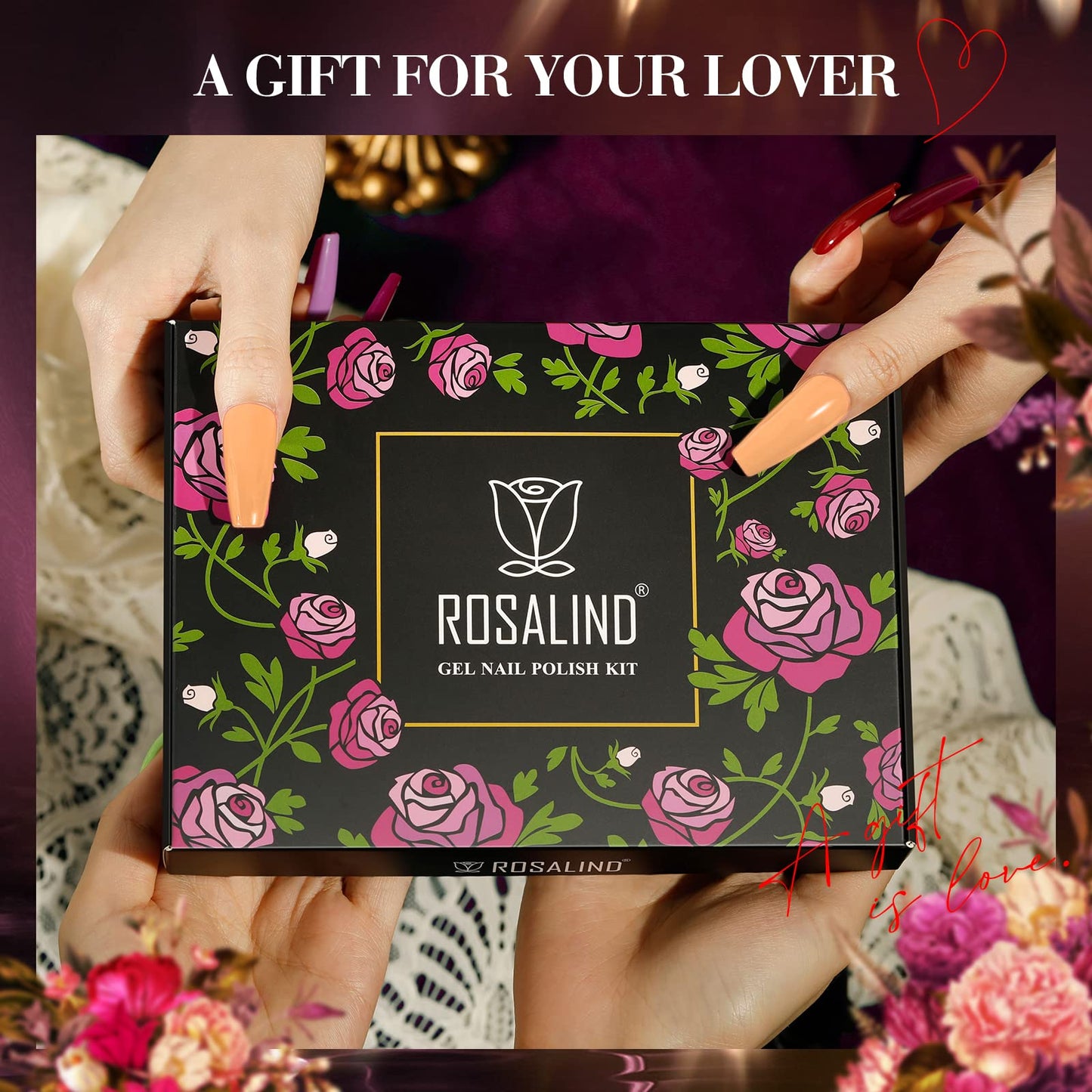 ROSALIND Glitter Gel Nail Polish Set (8PCS)