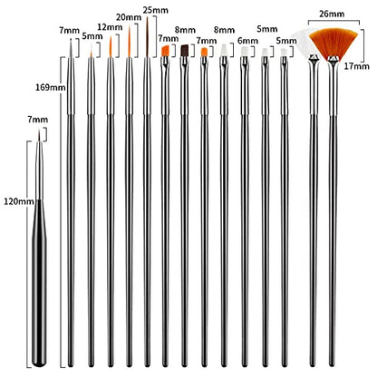 Nail Art Brushes (31 pcs)