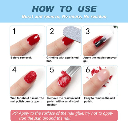 Gel Nail Polish Remover (2 Packs)