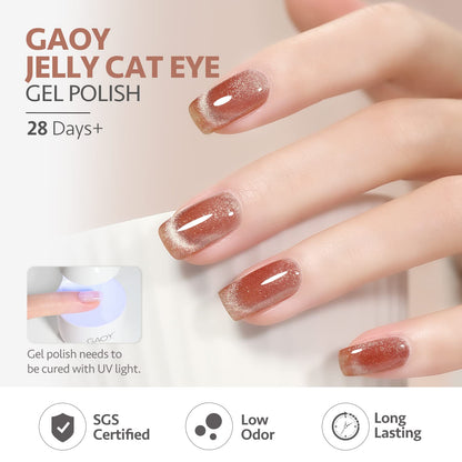 Cat Eye Gel Nail Polish Set (6 Colors)