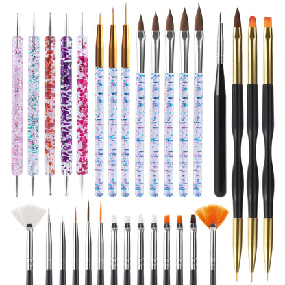 Nail Art Brushes (31 pcs)